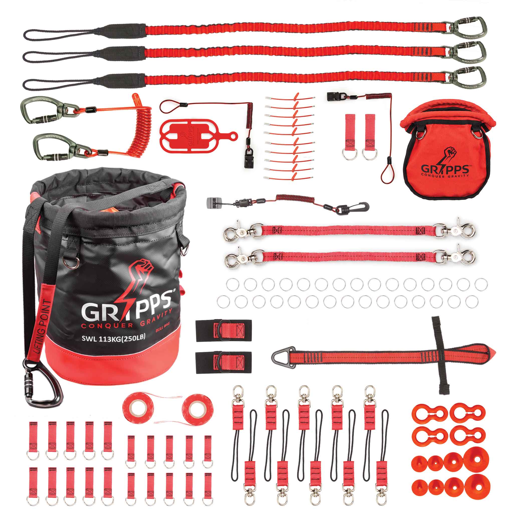40 Tool Tether Kit With Bull Bag And Bolt-Safe Pouch