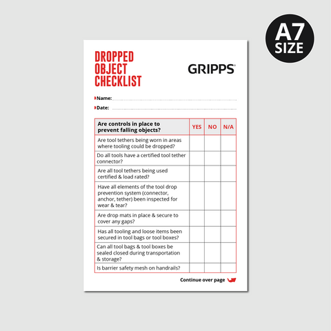 GRIPPS® Dropped Object Checklist